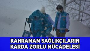 1 metre karda müthiş mücadele