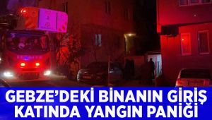 Binanın giriş katında çıkan yangın korkuttu