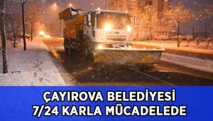Çayırova’da 7/24 karla mücadele