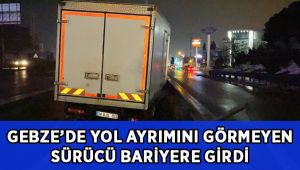 D-100’de yol ayrımını görmeyince, bariyere girdi