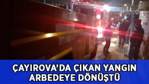 Dairede çıkan yangın, ev sahibi ile kiracıyı birbirine düşürdü