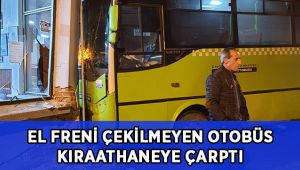 El freni çekilmeyen yolcu minibüsü kıraathane duvarına çarptı