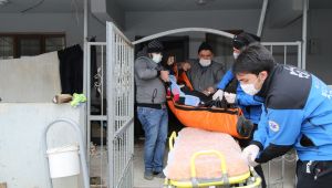 Hasta nakil ambulansları kara kışta görev başında