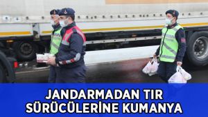 Jandarma ekiplerinden tır sürücülerine kumanya