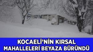 Kocaeli'nin kırsal mahalleleri beyaza büründü