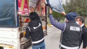 TEM'de 4 milyon 560 bin kaçak makaron yakalandı