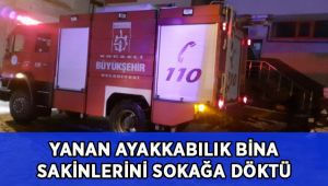 Yanan ayakkabılık bina sakinlerini sokağa döktü
