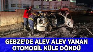 Yangını fark edip otomobilden inen 4 kişilik aile ölümden döndü