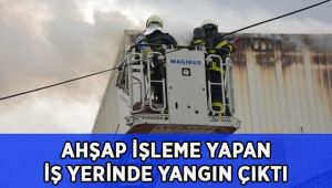 Ahşap işleme yapan iş yerinde yangın çıktı