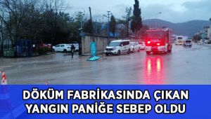 Döküm fabrikasında çıkan yangın paniğe sebep oldu