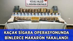 Kaçak sigara operasyonunda binlerce makaron ele geçirildi