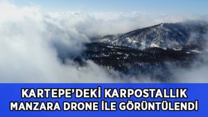 Kartepe’deki kartpostallık manzara dron ile görüntülendi