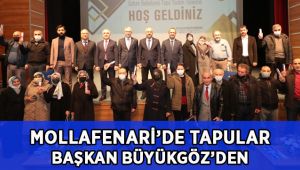 Mollafenari’de tapular Başkan Büyükgöz’den