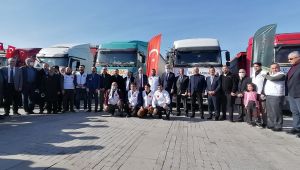 Suriye’ye gitmek üzere 29 yardım tırı yola çıktı