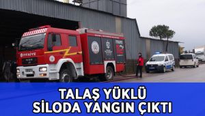 Talaş yüklü siloda yangın çıktı