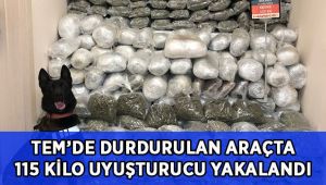 TEM’de durdurulan araçta 115 kg uyuşturucu ele geçirildi