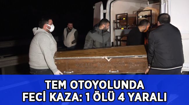TEM Otoyolunda feci kaza: 1 ölü, 4 yaralı