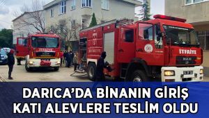 Binanın giriş katı alevlere teslim oldu
