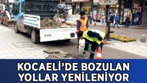 Bozulan yollar yenileniyor
