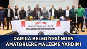 Darıca Belediyesi’nden amatör spor kulüplerine malzeme desteği