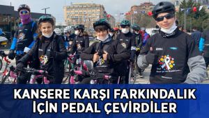 Kansere karşı farkındalık için pedal çevirdiler