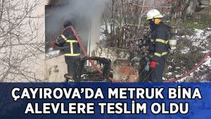 Metruk bina alevlere teslim oldu