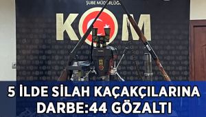 Silah kaçakçılarına 5 ilde operasyon: 44 gözaltı