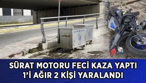 Sürat motoru önce ticari araç ile çarpıştı, sonra bariyerlere girdi!