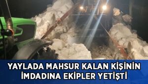 Yaylada mahsur kalan vatandaşın imdadına ekipler yetişti