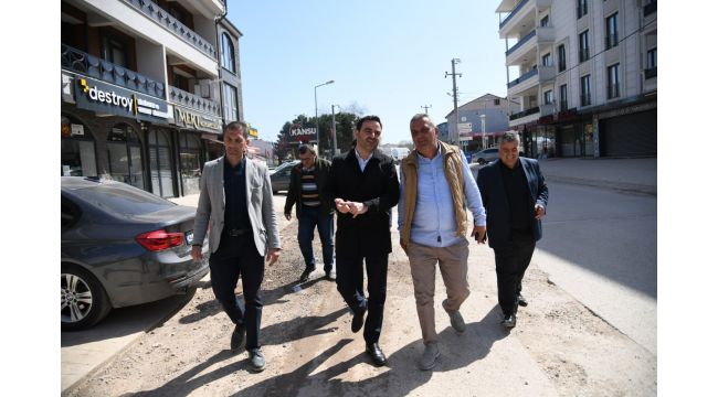 Başkan Özlü çalışmaları yerinde inceledi