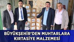 Büyükşehirden muhtarlara kırtasiye malzemesi