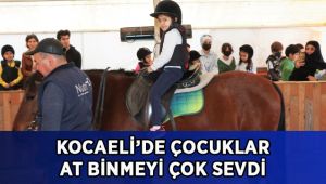 Çocuklar at binmeyi çok sevdi