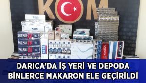 Darıca'da iş yeri ve depoda binlerce makaron ele geçirildi