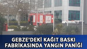 Dekoratif kağıt baskı fabrikasında çıkan yangın panik oluşturdu
