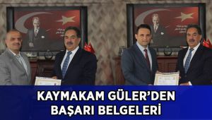 Gebze Kaymakamı Güler’den başarı belgeleri!