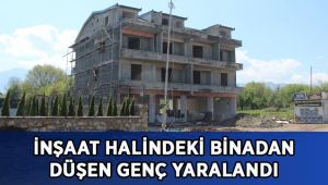 İnşaat halindeki binadan düşen genç yaralandı