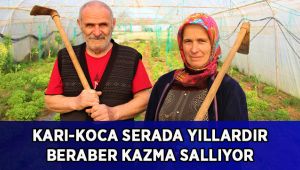 Karı-koca serada yıllardır beraber kazma sallıyor