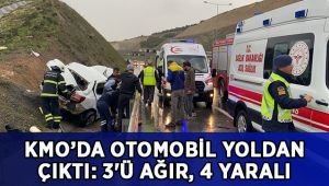KMO’da otomobil yoldan çıktı: 3'ü ağır, 4 yaralı