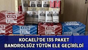 Kocaeli'de 135 paket bandrolsüz tütün ele geçirildi
