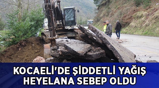 Kocaeli'de şiddetli yağış heyelana sebep oldu