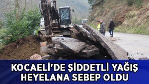 Kocaeli'de şiddetli yağış heyelana sebep oldu