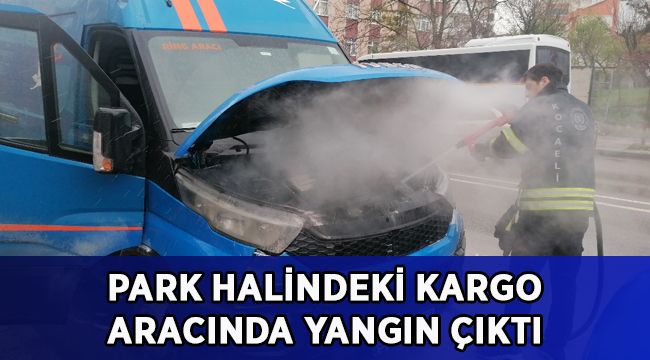 Park halindeki kargo aracında yangın çıktı
