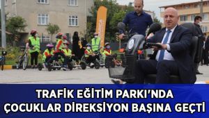 Trafik Eğitim Parkı'nda Çocuklar Direksiyon Başına Geçti