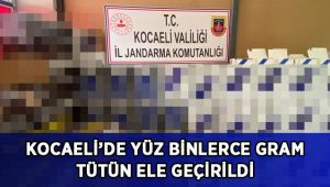 Yüz binlerce gram tütün ele geçirildi