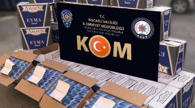 1 milyon 250 bin adet makaron ele geçirildi
