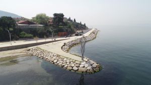 Altınkemer ile Ereğli sahilinde asfalt çalışmaları devam ediyor