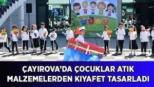 Çayırova’da çocuklar atık malzemelerden kıyafet tasarladı
