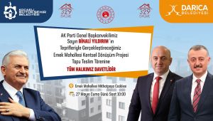 Darıca'da tapular Binali Yıldırım'dan!