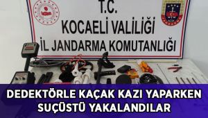 Dedektörle kaçak kazı yaparken suçüstü yakalandılar