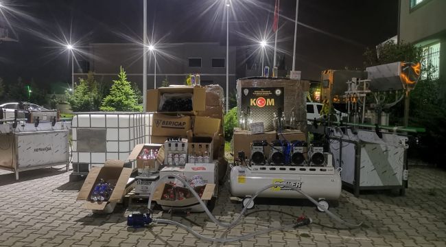 Depoyu sahte alkol imalathanesine çevirmişler